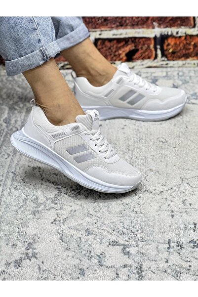 homiro حذاء رياضي أنوراك بولي سول للجنسين - أبيض