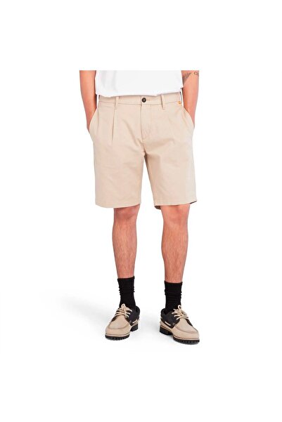 Timberland Cotton Linen Men's Beige Shorts