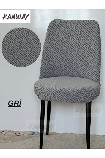 kanway mutfak Sandalye Kılıfı küçük Oval jakar Yıkanabilir Streç Lastikli San...