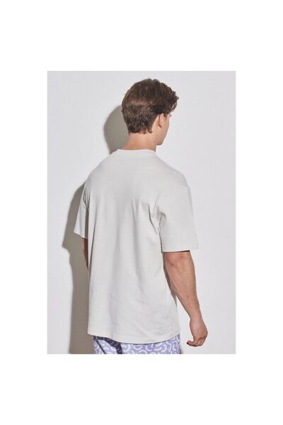 WRANGLER Loose Fit Men's Gray Crew Neck T-Shirt