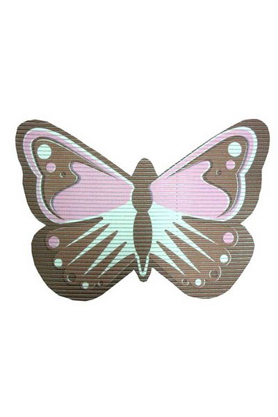 Homelux Foam bath mat, butterfly shape, beige, 65X46 cm