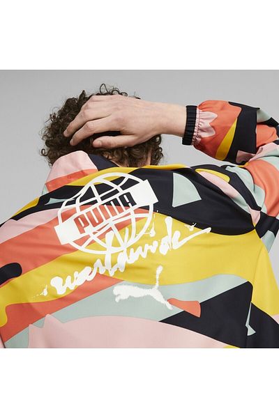 Puma Swxp Worldwide - Ανδρικό υφαντό μπουφάν με μαύρο γιακά