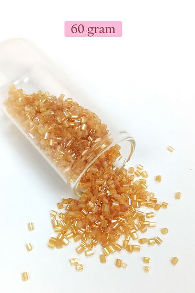 STUMBANNG Cut Glass Beads 2mm - 60 Grams - Transparent Gold - Bnc366