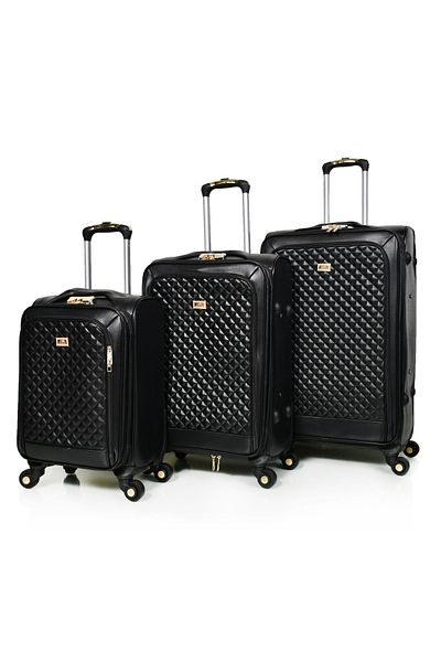 MORANO Morano Leather 3 Piece Luggage Set 28/24/20 Inch