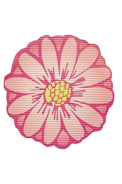 Homelux Foam bath mat, flower shape, pink, 65X65 cm