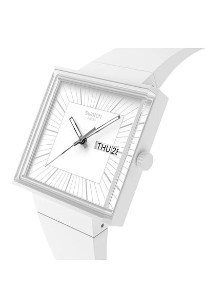 Swatch What If...Allwhite? So34W700 Wrist Watch