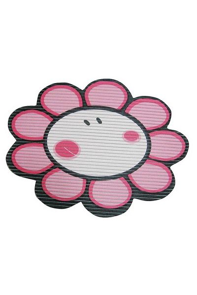 Homelux Foam bath mat, flower shape, pink, 65X50 cm