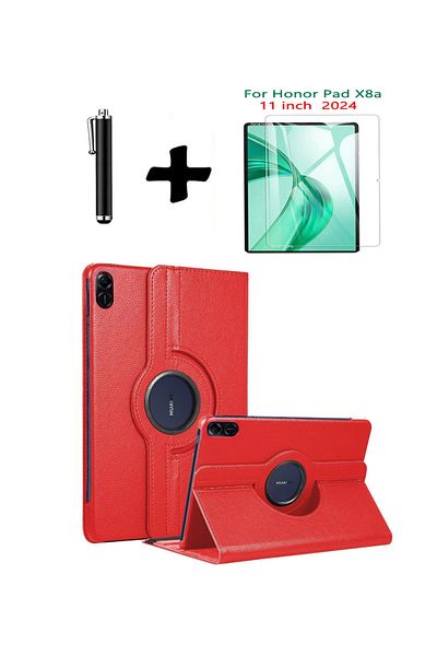 TEKNETSTORE Honor Pad X8A 11 Inch 360 °   Tablet Case with Rotatable Stand Screen Protector and Pen Set