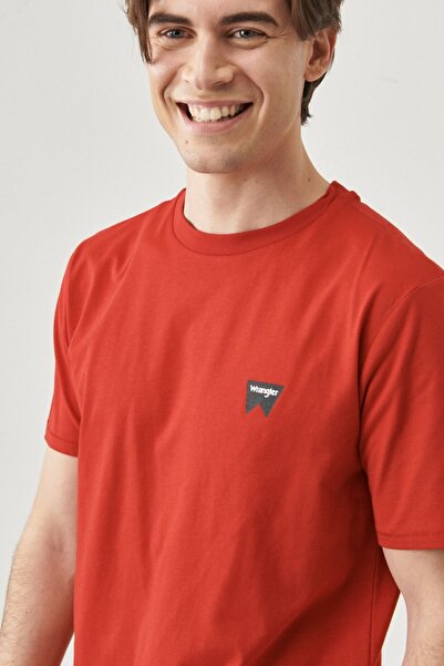 WRANGLER Regular Fit Normal Cut Crew Neck 100% Cotton Logo T-Shirt