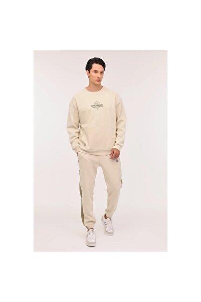 lumberjack Filaz Erkek Bej Yuvarlak Yaka Sweatshirt