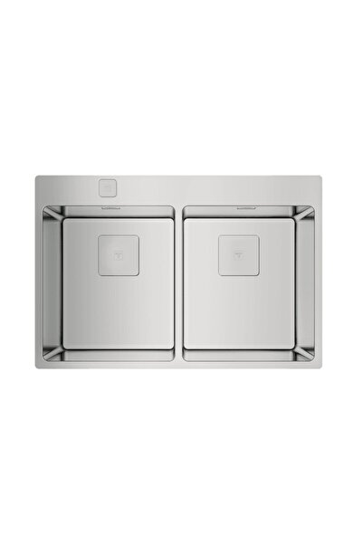 Teka Forlinea 2b 740 Çift Gözlü Tezgah Üstü Paslanmaz Çelik Mutfak Eviyesi