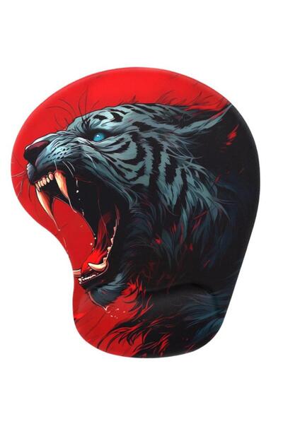 Lord Mountain Angry Tiger Wrist Supported Mouse Pad