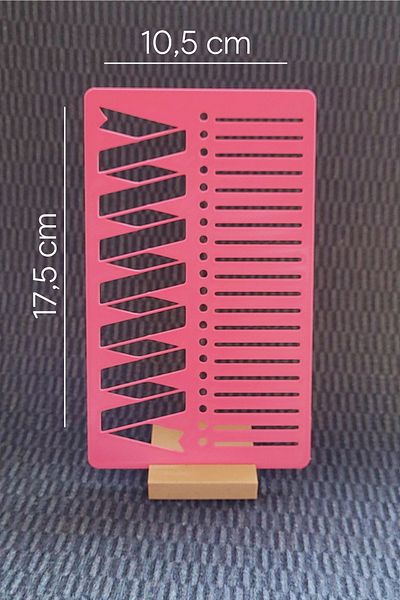 Karmelom Studio Bullet Journal Decorative Ribbon and List Drawing Template Ruler - for Agenda and Planner