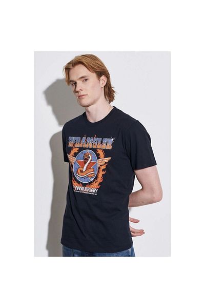 WRANGLER Ανδρικό μπλουζάκι με μαύρη λαιμόκοψη
