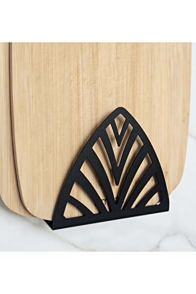 VELUX HOME Monstera Kesme Doğrama Tahtası Tepsi Askısı Metal Tencere Kapağı T...