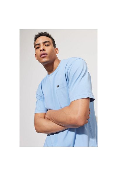 Lee Tricou albastru cu gât crew pentru bărbați