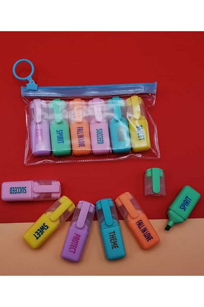 Modellino Mini Pastel Highlighter with 6 Bag K-1071