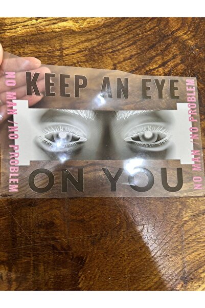 Gönülden Tasarım Ütü İle Yapışan Tasarım Yazılı Göz Transfer Baskı Arma 23x14 Cm