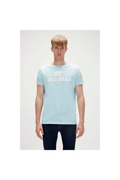 Bad Bear Men's Blue Crew Neck T-Shirt