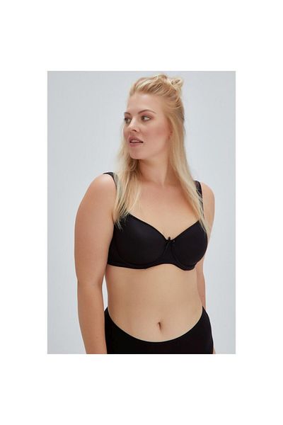 Eros Sutien unic cu cupă goală Ersk100 Lily Gathering Ears - negru