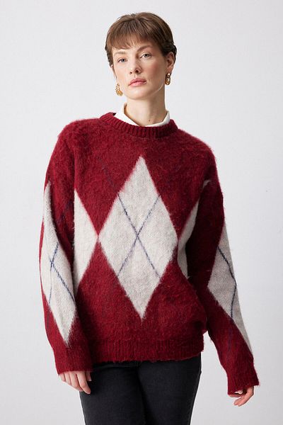 Touché Privé Diamond Patterned Knitwear Sweater