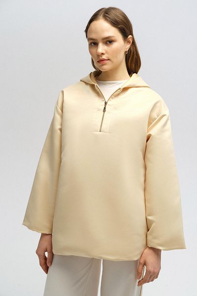 Touché Privé Satin Zippered Sweatshirt