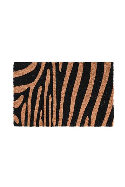 Homelux Animal Print Entrance Rug 39X59 cm, Coconut Fiber, Brown/Black, Model 1