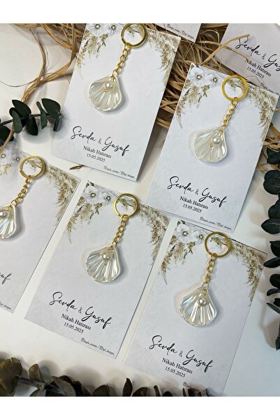 Genel Markalar Layla Events İnci Istiridye Anahtarlık Hediyelik Söz,nikah ,dü...