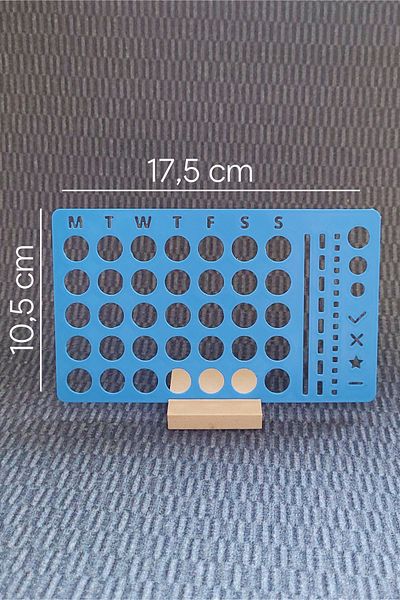 Karmelom Studio Minimal Weekly Drawing Template Ruler - Habit and Goal Calendar