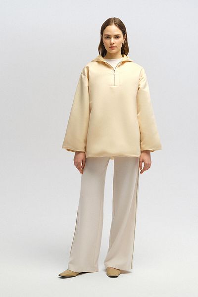 Touché Privé Satin Zippered Sweatshirt