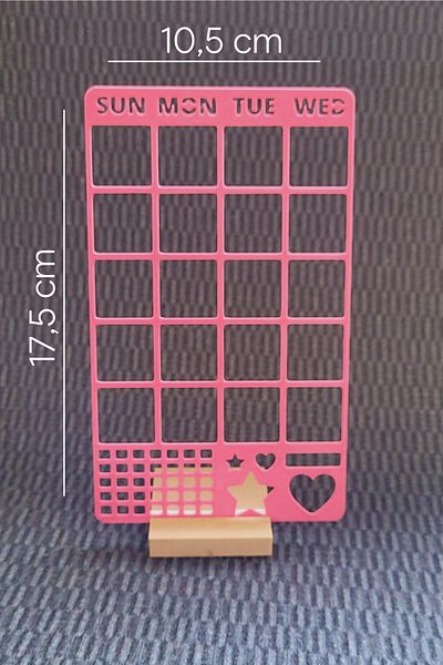 Karmelom Studio Bullet Journal Calendar Set of 2 Stencil Rulers - Weekly & Monthly Planning Ruler