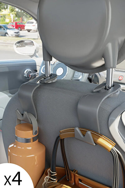 APEXEL Araç içi Koltuk Askısı Organizer Koltuk Başlığı Tutucu 4 Adet Gri