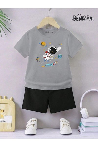 BENROMA Unisex Kids Shorts Set - Character Printed