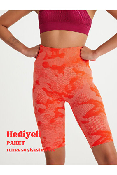 fitmart Камуфляжні безшовні спортивні легінси з високою талією