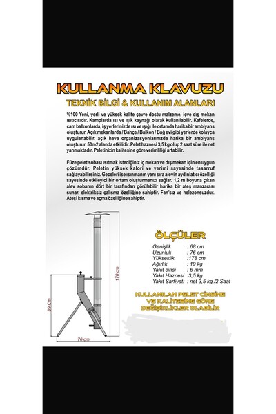 ROKET PELET SOBASI FÜZE TİPİ PELET SOBA