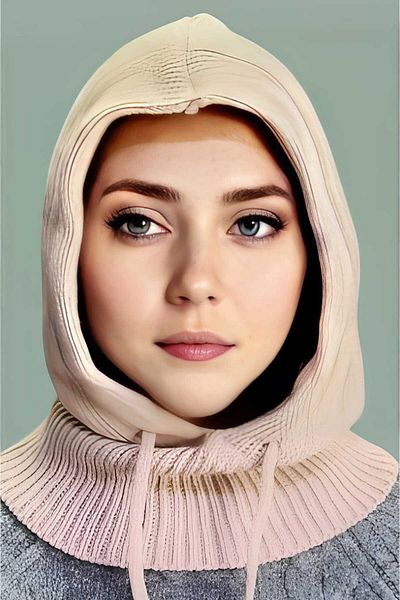 Trenderrs Women's Knitwear Hijab Knitted Beanie Hijab Headgear Hijab Beanie