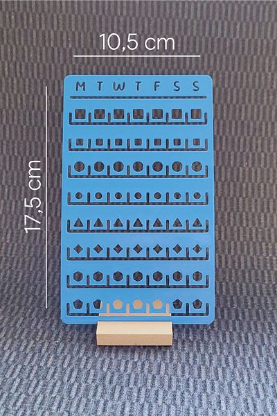 Karmelom Studio Bullet Journal Template Ruler for Week Plan and Tasks - Agenda & Notebook Organizing Tool