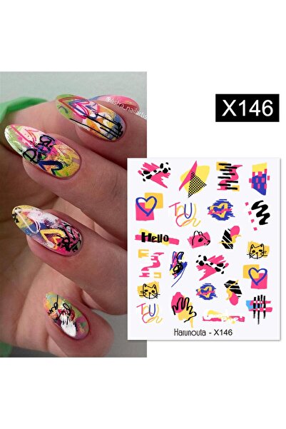 tırnakmania Su transferli nail art sticker X146 (55344-1)