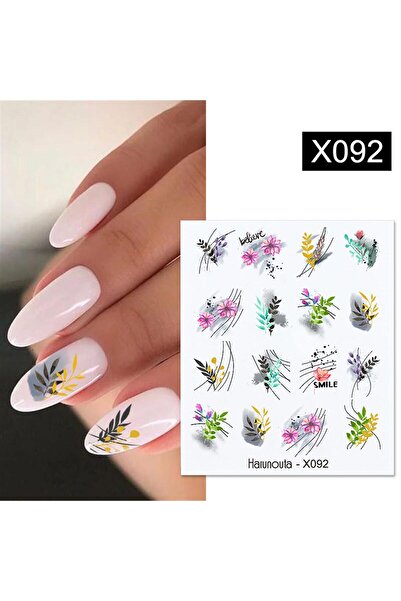 tırnakmania Su transferli nail art sticker X092 (52340-12)