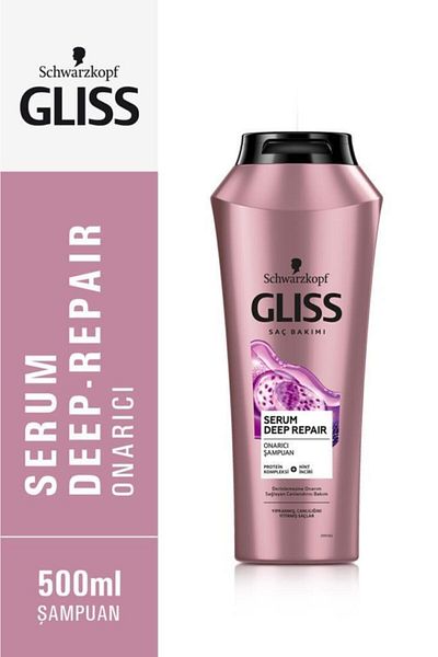 Gliss Deep Repair Serum - Repair Shampoo 500 ml, Protein Complex and Indian Fig