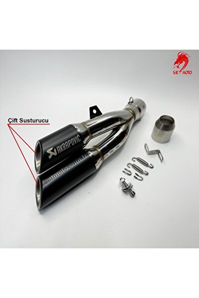 setmoto ÇIFT ÇIKIŞLI EGZOZ - SUSTURUCU SÖK TAK - TOK SES
