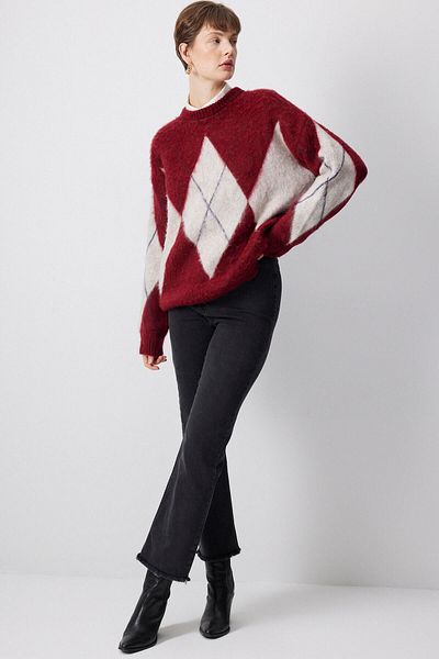 Touché Privé Diamond Patterned Knitwear Sweater