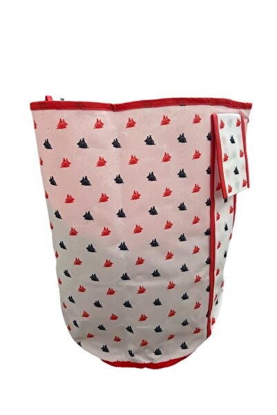 alpmodel 45 cm Red Toy Basket - with Holder and Print