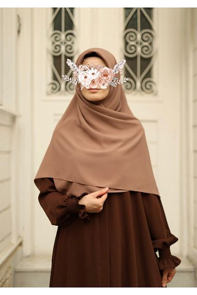 FRESCO SCARFS Hijab Hijab - Μετάξι Medina και Φουλάρι Camel