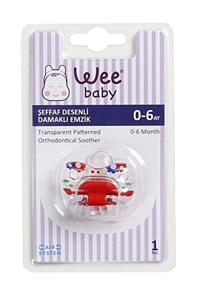 Wee Baby Şeffaf Desenli Damaklı Emzik 0-6 Ay K836