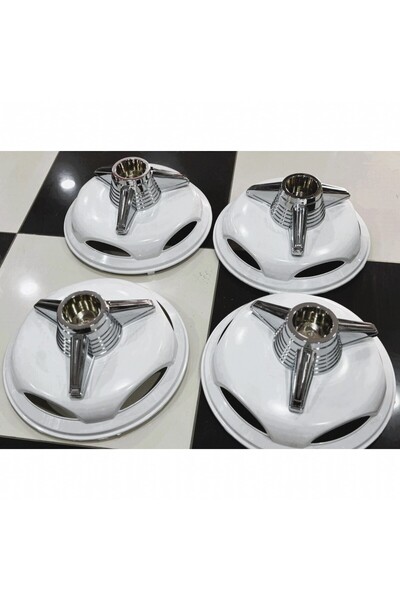 KAPSAN FORD TRANSİT TEK TEKER-JUMBO 16'' İNÇ BEYAZ JANT KAPAĞI 4 ADET 3 KOLLU FIRFIR