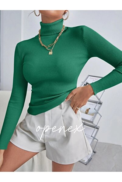 OPENEX Women's Seasonal Ribbed Full-Top Knitwear Sweater