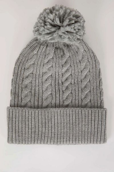 Namaste Vintage Winter Beanie with Print Pompom