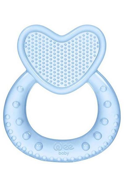 Wee Baby Blue Silicone Teether - Heart