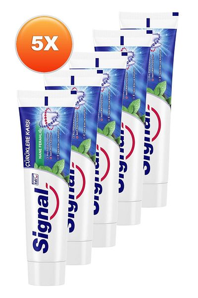 Signal White Power Mint Toothpaste 100 MlSet of Five